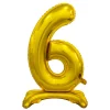 Numerofoliopallot|Erikoisilmapallot>GoDan S.A., ul. Atlasowa 17, 02-437 Warszawa, www.godan.pl Numerofolio 6 jalustalla kullanvärinen 74 cm