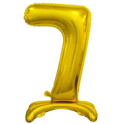 Numerofoliopallot|Erikoisilmapallot>GoDan S.A., ul. Atlasowa 17, 02-437 Warszawa, www.godan.pl Numerofolio 7 jalustalla kullanvärinen 74 cm