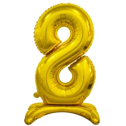 Numerofoliopallot|Erikoisilmapallot>GoDan S.A., ul. Atlasowa 17, 02-437 Warszawa, www.godan.pl Numerofolio 8 jalustalla kullanvärinen 74 cm