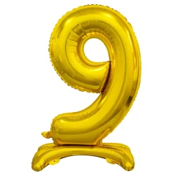 Numerofoliopallot|Erikoisilmapallot>GoDan S.A., ul. Atlasowa 17, 02-437 Warszawa, www.godan.pl Numerofolio 9 jalustalla kullanvärinen 74 cm