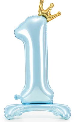 Syntymäpäivät|Syntymäpäivät>PartyDeco sp. z o.o. sp. k., ul. Kolumba 1, 70-035 Szczecin, www.partydeco.com Numerofolio 1 jalustalla vaaleansininen kruunulla 84 cm
