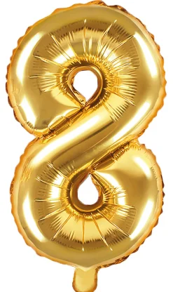 Numerofoliopallot|Erikoisilmapallot>PartyDeco sp. z o.o. sp. k., ul. Kolumba 1, 70-035 Szczecin, www.partydeco.com Numerofolio 8 kullanvärinen ilmatäytteinen 35 cm