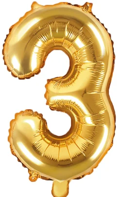 Numerofoliopallot|Erikoisilmapallot>PartyDeco sp. z o.o. sp. k., ul. Kolumba 1, 70-035 Szczecin, www.partydeco.com Numerofolio 3 kullanvärinen ilmatäytteinen 35 cm
