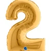 Numerofoliopallot|Erikoisilmapallot>Grabo Numerofolio 2 kullanvärinen puhallettava 35 cm