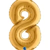 Numerofoliopallot>Grabo Numerofolio 8 kullanvärinen puhallettava 35 cm