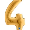 Erikoisilmapallot>Grabo Numerofolio 4 kullanvärinen puhallettava 35 cm