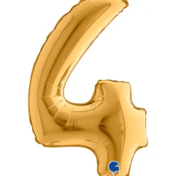 Erikoisilmapallot>Grabo Numerofolio 4 kullanvärinen puhallettava 35 cm