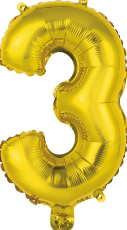 Erikoisilmapallot>Riethmüeller Numerofolio 3 kullanvärinen puhallettava 35 cm