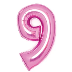 Numerofoliopallot>IV Beck / Amscan Europe GmbH, Dettinger Str. 148, 73230 Kirchheim/Teck, Germany, www.amscan-europe.com Numerofolio 9 pinkki 66 cm
