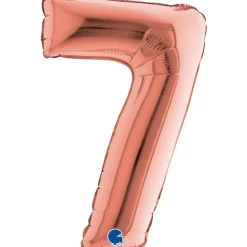 Numerofoliopallot>Grabo Numerofolio 7 ruusukullanvärinen puhallettava 35 cm