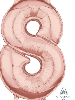 Numerofoliopallot>Anagram International Inc, 7700 Anagram Drive, MN 55344-7307, USA, http://www.anagramballoons.com/ Numerofolio 8 ruusukulta 66 cm