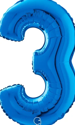 Numerofoliopallot>Grabo Intl Srl, Via del Lavoro 33, 47853 CORIANO, ITALY, www.graboballoons.com Numerofolio 3 sininen 70 cm