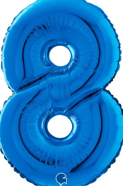 Numerofoliopallot>Grabo Intl Srl, Via del Lavoro 33, 47853 CORIANO, ITALY, www.graboballoons.com Numerofolio 8 sininen 70 cm