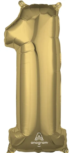 Numerofoliopallot>Anagram International Inc, 7700 Anagram Drive, MN 55344-7307, USA, http://www.anagramballoons.com/ Numerofolio 1 valkokulta 66 cm