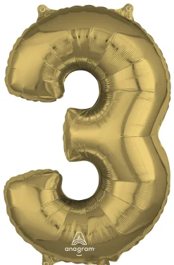 Numerofoliopallot>Anagram International Inc, 7700 Anagram Drive, MN 55344-7307, USA, http://www.anagramballoons.com/ Numerofolio 3 valkokulta 66 cm