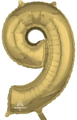 Numerofoliopallot>Anagram International Inc, 7700 Anagram Drive, MN 55344-7307, USA, http://www.anagramballoons.com/ Numerofolio 9 valkokulta 66 cm