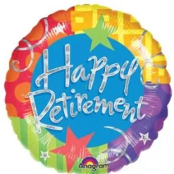 Pienet Foliopallot>Anagram International Inc, 7700 Anagram Drive, MN 55344-7307, USA, http://www.anagramballoons.com/ Onnellisia EläkepäiviÃ foliopallo