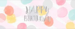 Syntymäpäivät|Syntymäpäivät>Artebene Gmbh Onnittelukortti 21 x 8 cm - Happy Birthday pastelli