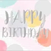 Muut Juhlatarvikkeet|Kortit>Artebene Gmbh Onnittelukortti 21 x 8 cm - Happy Birthday pastelli