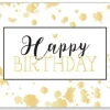 Muut Juhlatarvikkeet|Kortit>Artebene Gmbh Onnittelukortti 21 x 8 cm - Happy Birthday kullanvärinen