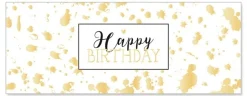 Muut Juhlatarvikkeet|Kortit>Artebene Gmbh Onnittelukortti 21 x 8 cm - Happy Birthday kullanvärinen