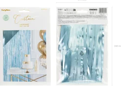 Muut Ripustettavat Koristeet|Lamee- Ja Oviverhot>PartyDeco sp. z o.o. sp. k., ul. Kolumba 1, 70-035 Szczecin, www.partydeco.com Oviverho vaaleansininen 100 cm x 200 cm
