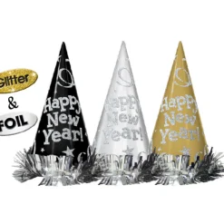 Torvet, Käärmepillit Ja Juhlasetit|Muut Juhlatarvikkeet>IV Beck / Amscan Europe GmbH, Dettinger Str. 148, 73230 Kirchheim/Teck, Germany, www.amscan-europe.com Pahvihattu Happy New Year 12 kpl/pkt