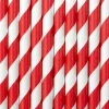 Juomatarvikkeet|Värikattaus>PartyDeco sp. z o.o. sp. k., ul. Kolumba 1, 70-035 Szczecin, www.partydeco.com Pahvijuomapilli punaiset raidat 10 kpl/pkt