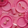 Lautaset|Värikattaus>PartyDeco sp. z o.o. sp. k., ul. Kolumba 1, 70-035 Szczecin, www.partydeco.com Pahvilautanen pinkki, 23 cm 6 kpl/pkt
