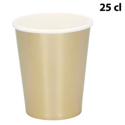 Värikattaus|Lasit Ja Mukit>Boland Party Partners, P. O. Box 518, AK ALPHEN A/D RIJN, https://boland.eu Pahvimuki kullanvärinen 250 ml 6 kpl/pkt