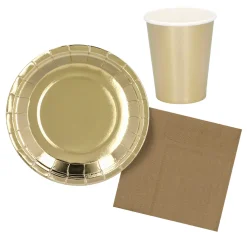 Värikattaus|Lasit Ja Mukit>Boland Party Partners, P. O. Box 518, AK ALPHEN A/D RIJN, https://boland.eu Pahvimuki kullanvärinen 250 ml 6 kpl/pkt