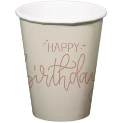Lasit Ja Mukit>Folat B.V. Pahvimuki 250 ml Happy Birthday 8 kpl/pkt