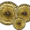 Muut Ripustettavat Koristeet>PartyDeco sp. z o.o. sp. k., ul. Kolumba 1, 70-035 Szczecin, www.partydeco.com Paperiviuhkakoriste kullanvärinen 3 kpl/pkt