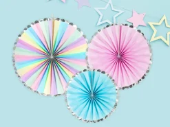 Muut Ripustettavat Koristeet>PartyDeco sp. z o.o. sp. k., ul. Kolumba 1, 70-035 Szczecin, www.partydeco.com Paperiviuhkakoriste pastellivärit 3 kpl/pkt