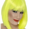 Muut Asusteet|Peruukit>Smiffys II Ltd., New Lane, Leeds, LS11 5DZ United Kingdom, www.smiffys.com Peruukki Glam neon keltainen otsahiuksilla