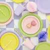 Pääsiäinen|Lautaset>PartyDeco sp. z o.o. sp. k., ul. Kolumba 1, 70-035 Szczecin, www.partydeco.com Pieni pahvilautanen vaaleanvihreä, 18 cm 6 kpl/pkt