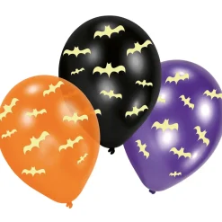 Halloween>IV Beck / Amscan Europe GmbH, Dettinger Str. 148, 73230 Kirchheim/Teck, Germany, www.amscan-europe.com Pimeässä hohtava lepakko ilmapallo 28 cm 6 kpl/pkt