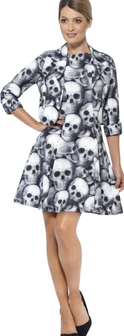 Kauhu / Day Of The Dead|Halloween>Smiffys II Ltd., New Lane, Leeds, LS11 5DZ United Kingdom, www.smiffys.com Pääkallomekko aikuiten naamiaiau