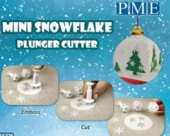 Joulu|Leivontamuotit>Confetti Oy, Moukarikuja 4 C 1, 4300 TUUSULA, www.confetti.fi PME mini-lumihiutalemuotit 3kpl
