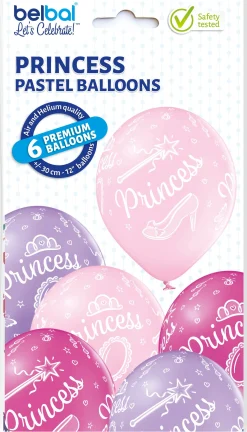 Painetut Ja Kuvioidut Ilmapallot>Belbal sp.zo.o, ul.Skarszewska 1, 83 - 110 Tczew, www.belbal.com Princess ilmapallo 30 cm 6 kpl/pkt