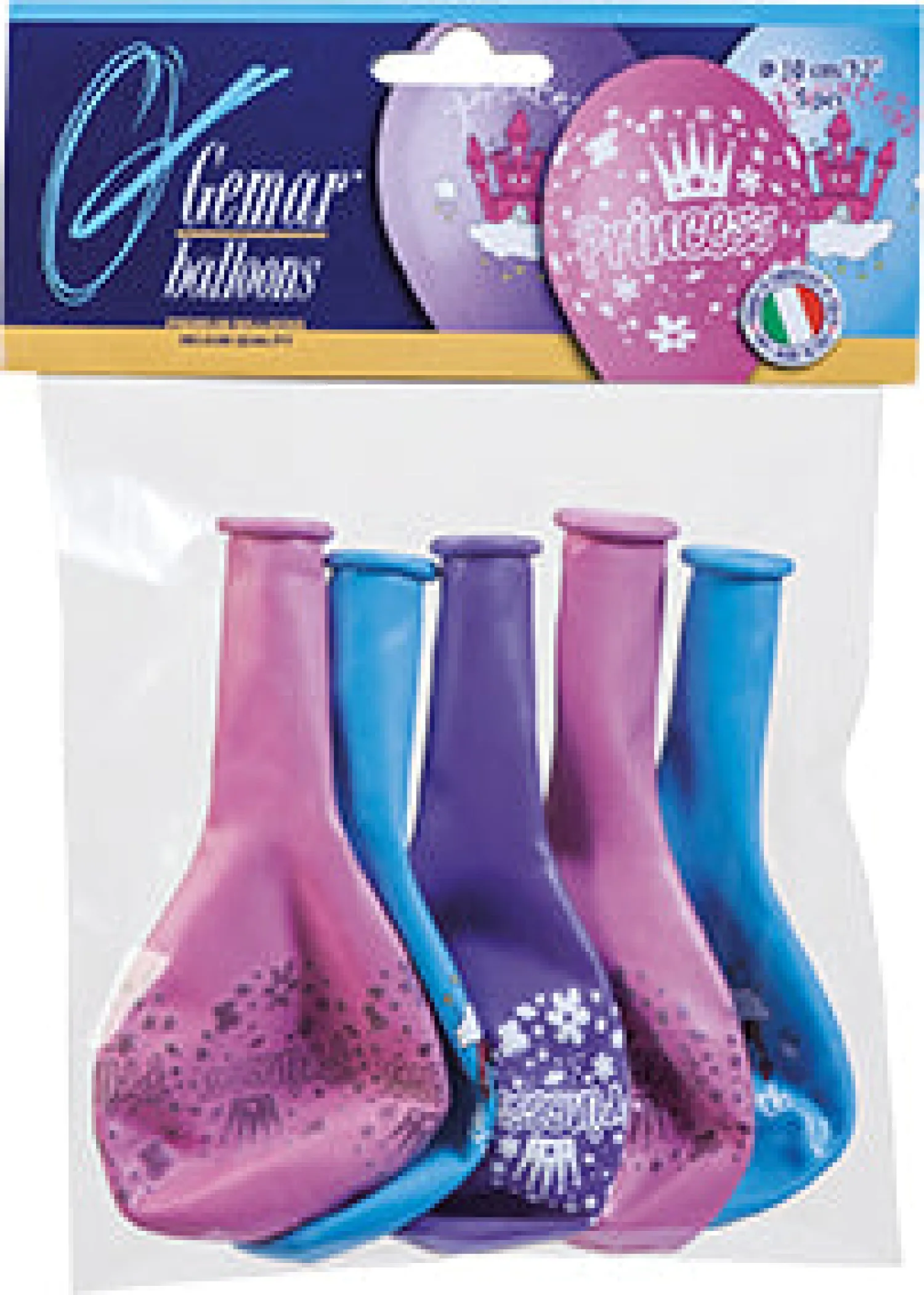 Painetut Ja Kuvioidut Ilmapallot>GE.MA.R.srl, Via Colle Marracone, 03034 Casalvieri (FR), www.gemar.it Prinsessa ilmapallo 30 cm 5 kpl/pss