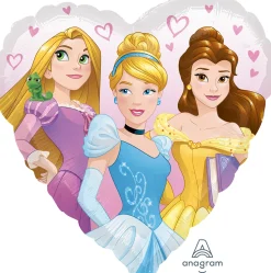 Pienet Foliopallot|Disney Prinsessat>Anagram International Inc, 7700 Anagram Drive, MN 55344-7307, USA, http://www.anagramballoons.com/ Prinsessat sydän tavallinen foliopallo