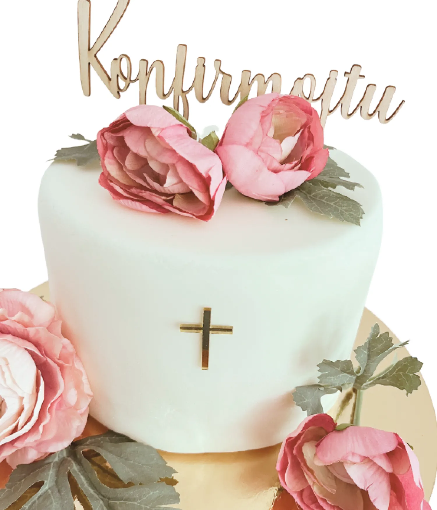 Rippijuhlat|Rippijuhlat>Confetti Oy, Moukarikuja 4 C 1, 4300 TUUSULA, www.confetti.fi Puinen kakunkoriste, Konfirmoitu II