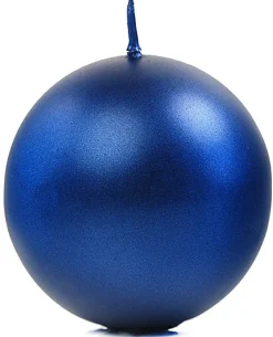 Joulu|Kynttilät>PartyDeco sp. z o.o. sp. k., ul. Kolumba 1, 70-035 Szczecin, www.partydeco.com Pöytäkynttilä pyöreä metallinhohtosininen 8 cm