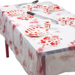 Halloween|Kaita- Ja Pöytäliinat>Boland Party Partners, P. O. Box 518, AK ALPHEN A/D RIJN, https://boland.eu Pöytäliina verinen