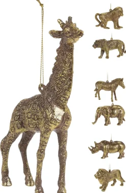Joulu|Ripustettavat Hahmot>Koopman International B.V., Distelweg 88, 1031 HH AMSTERDAM, www.koopmanint.com Safari eläinkoriste kullanvärinen 1 kpl (9 erilaista vaihtoehtoa)