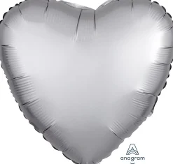 Pienet Foliopallot|Yksiväriset Foliopallot>Anagram International Inc, 7700 Anagram Drive, MN 55344-7307, USA, http://www.anagramballoons.com/ Satiinihopea sydän foliopallo