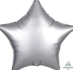 Pienet Foliopallot|Yksiväriset Foliopallot>Anagram International Inc, 7700 Anagram Drive, MN 55344-7307, USA, http://www.anagramballoons.com/ Satiinihopea tähti foliopallo