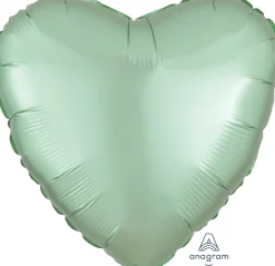 Personoidut Folioilmapallot Kimallekirjoituksella|Yksiväriset Ilmapallot>Anagram International Inc, 7700 Anagram Drive, MN 55344-7307, USA, http://www.anagramballoons.com/ Satiinimintunvihreä sydän foliopallo