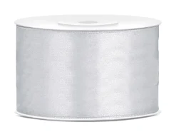 Häät|Häät>PartyDeco sp. z o.o. sp. k., ul. Kolumba 1, 70-035 Szczecin, www.partydeco.com Satiininauha 38 mm/25 m hopeanvärinen